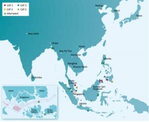 Read more about the article A total of 36 incidents of piracy and armed robbery against ships (comprising 30 actual incidents and six attempted incidents) were reported during January-June 2017 in Asia