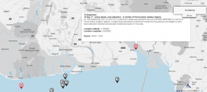 Read more about the article 18 Sep 17 – piracy attack, crew abduction – in vicinity of Parrot Island, Calabar, Nigeria