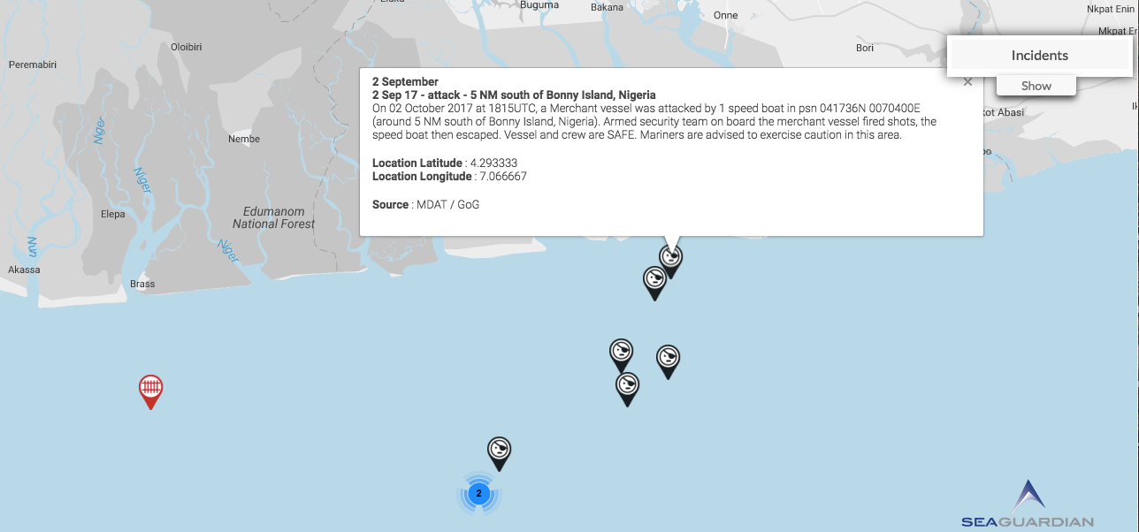 Read more about the article 2 Oct 17 – attack – 5 NM south of Bonny Island, Nigeria