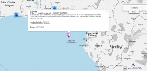 Read more about the article 27 Oct 17 – suspicious approach – 40NM Off Sao Tome