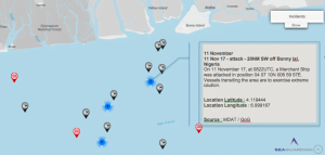 Read more about the article 11 Nov 17- attack  – 20NM SW off Bonny Isl, Nigeria