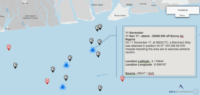 Read more about the article 11 Nov 17- attack  – 20NM SW off Bonny Isl, Nigeria