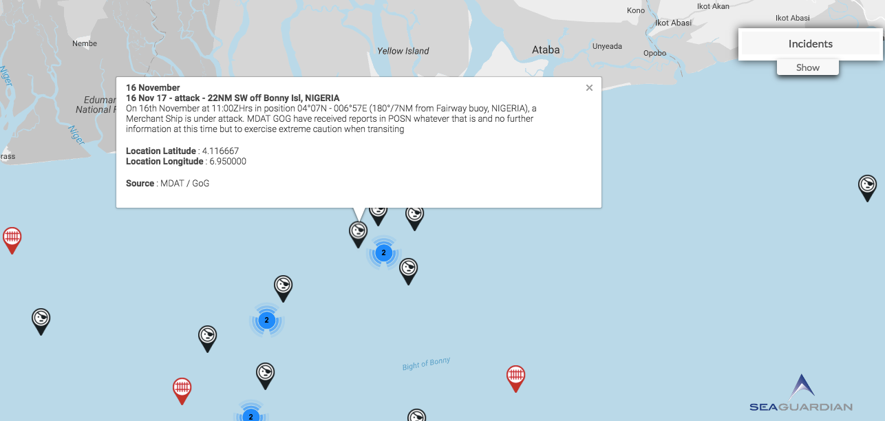 Read more about the article 16 Nov  17  – attack  – 22NM SSW off Bonny Isl, Nigeria