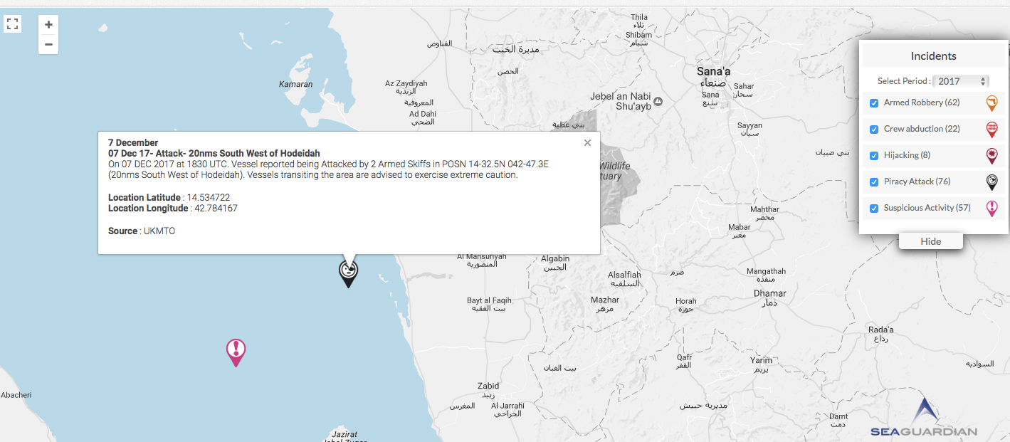 Read more about the article 07 Dec 17 – Attack 20 nm southwest of Hodeidah, Yemen