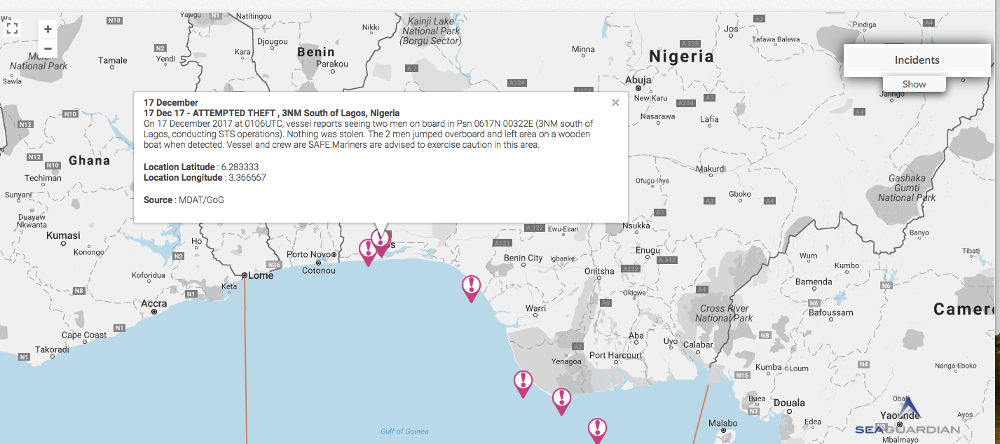 You are currently viewing 17 Dec 17 – ATTEMPTED THEFT, 3NM South of Lagos, Nigeria