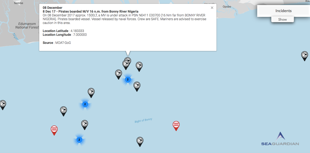 You are currently viewing 8 Dec 17 – Pirates boarded M/V 16 n.m. from Bonny River Nigeria