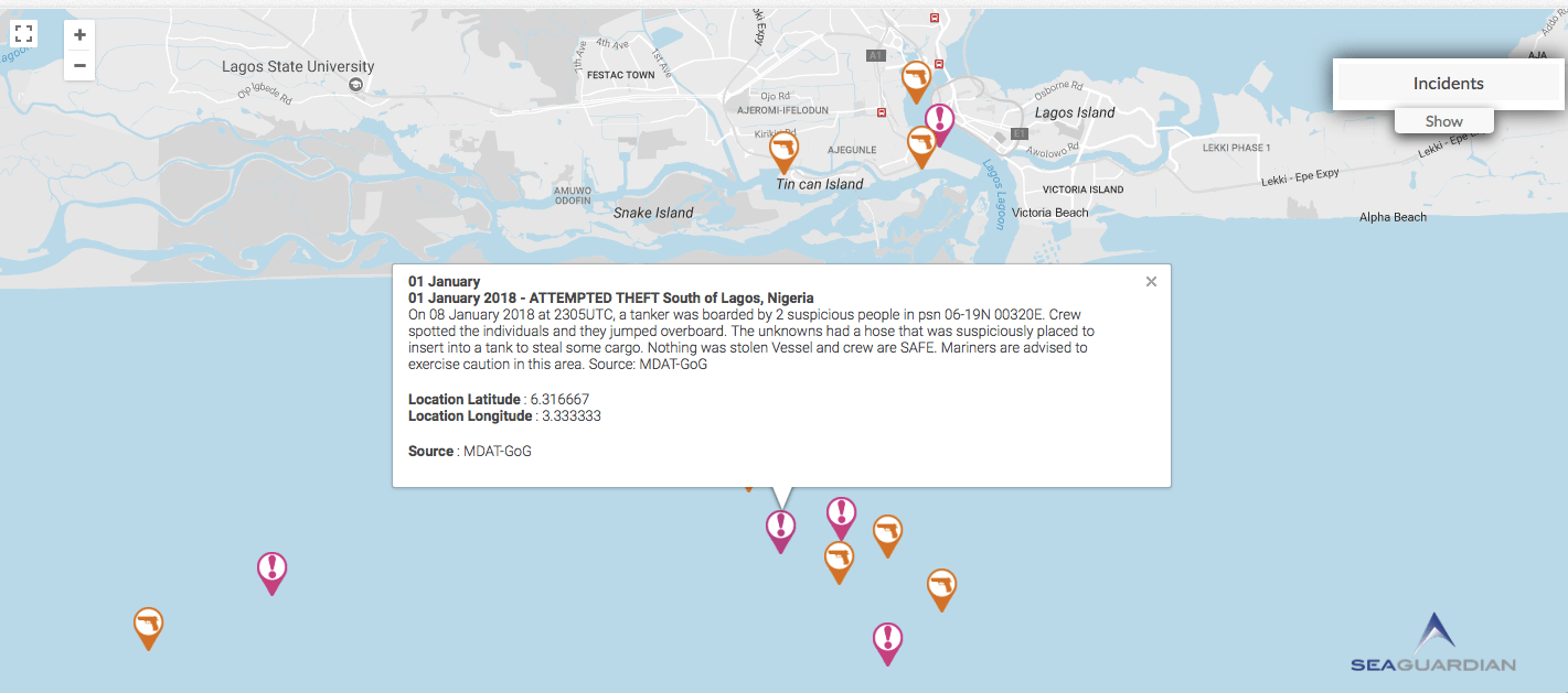 You are currently viewing 08 January 2018 – ATTEMPTED THEFT South of Lagos, Nigeria