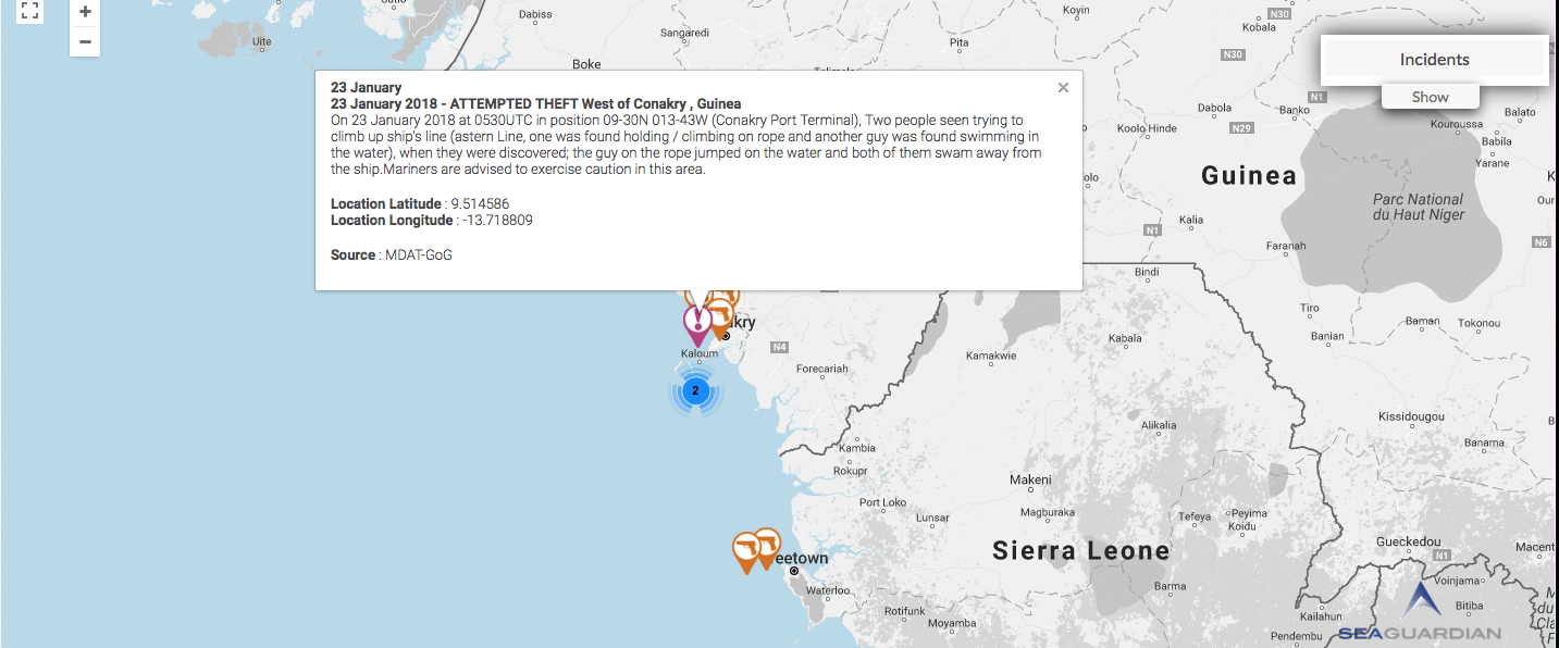 You are currently viewing 23 January 2018 – ATTEMPTED THEFT Conakry Port, Guinea