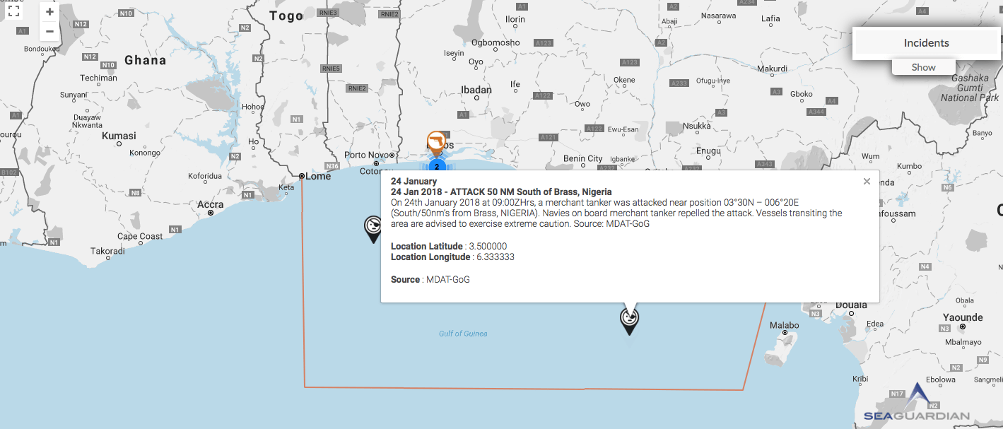 Read more about the article 24 Jan 2018 – ATTACK 50nm South of Brass, Nigeria