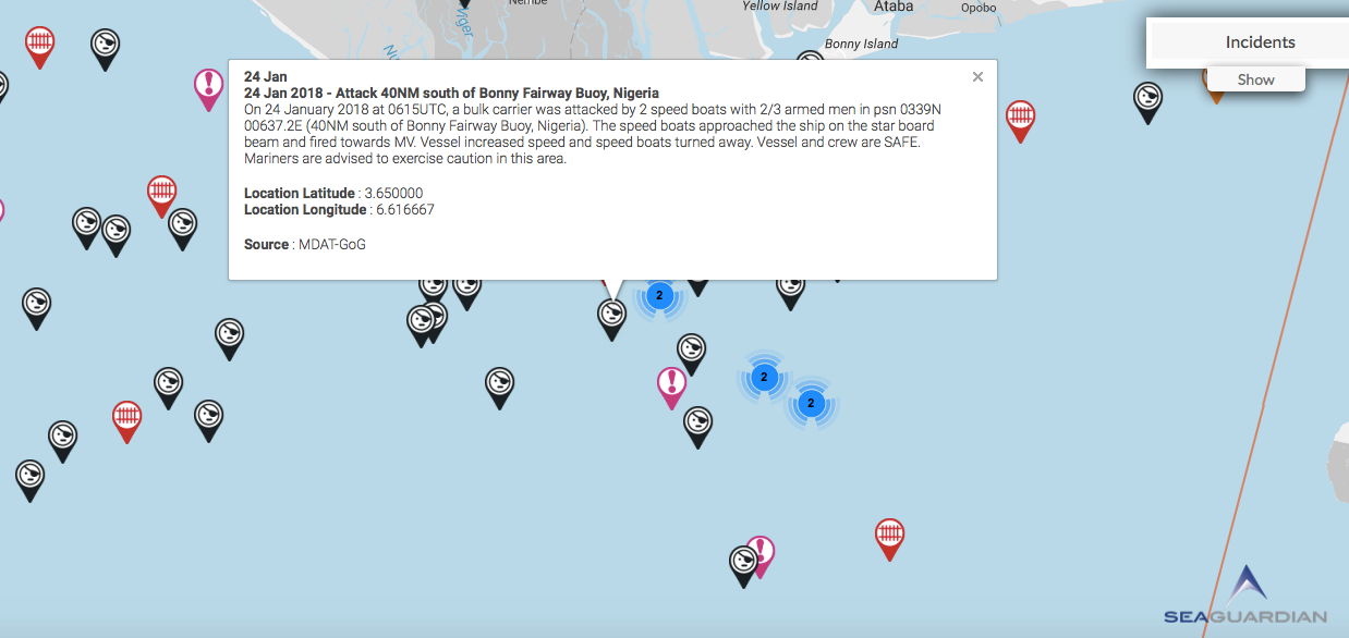 You are currently viewing 24 Jan 2018 – Attack 40NM south of Bonny Fairway Buoy, Nigeria