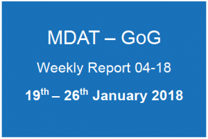 Read more about the article MDAT GoG Weekly Report 19th – 26th January 2018