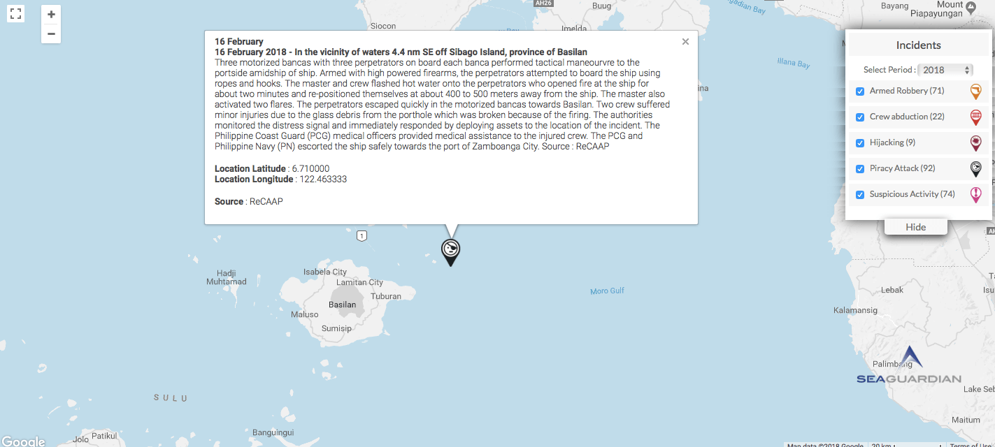 You are currently viewing 16 Feb 2018 – Armed men attack cargo ship off Basilan