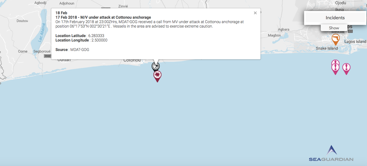 You are currently viewing 17 Feb 2018 – M/V under attack at Cottonou anchorage