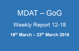 Read more about the article MDAT – GoG  Weekly Report 12-18  16th March – 23th March 2018