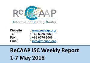Read more about the article ReCAAP ISC Weekly Report 1-7 May 2018
