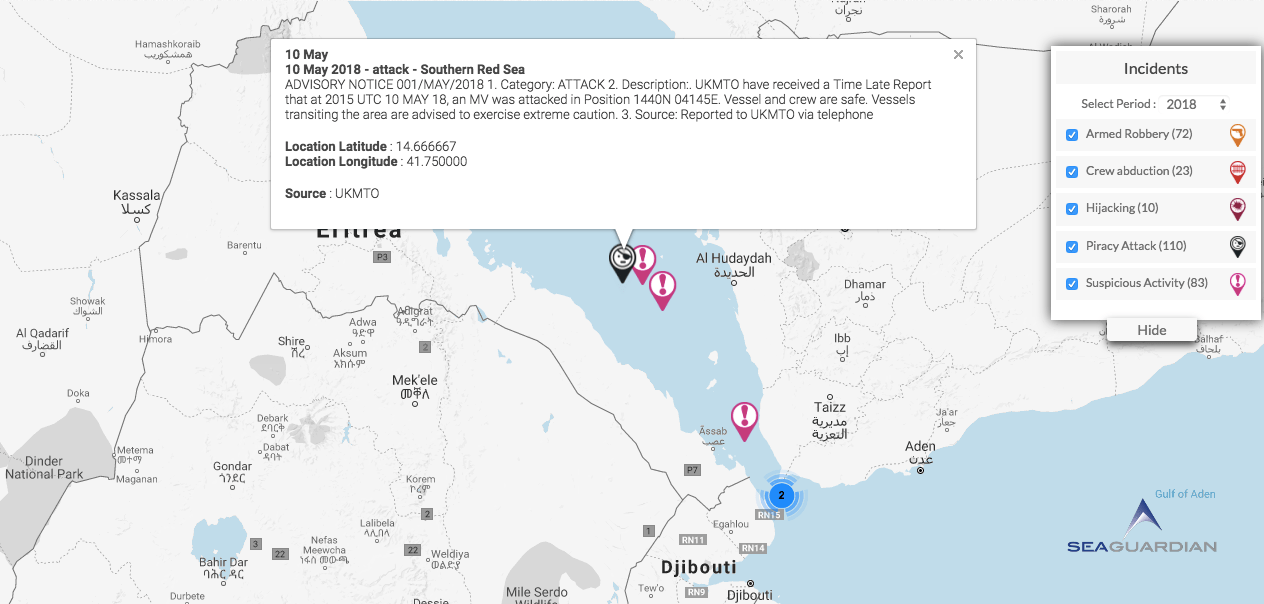 Read more about the article 10 May 2018 – attack – Southern Red Sea