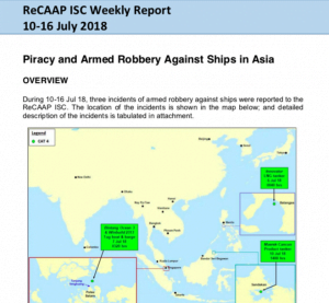 Read more about the article ReCAAP ISC Weekly Report 10-16 July 2018