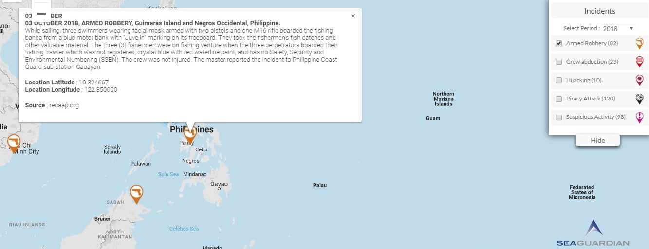 Read more about the article 03 OCTOBER 2018, ARMED ROBBERY, Guimaras Island and Negros Occidental, Philippine.