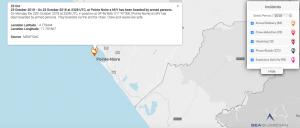Read more about the article 23 Oct 2018 – On 22 October 2018 at 2328 UTC, at Pointe Noire a M/V has been boarded by armed persons.