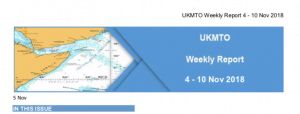 Read more about the article UKMTO Weekly Report 4-10 November 2018