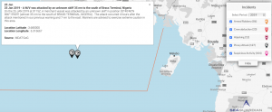Read more about the article 25 Jan 2019 – A M/V was attacked by an unknown skiff 35 nm to the south of Brass Terminal, Nigeria
