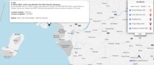 Read more about the article 31 March 2019 – A M/V was attacked 15nm SW of Douala, Cameroon