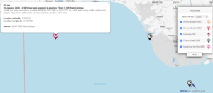 Read more about the article 20 January 2020 – A M/V has been boarded in position 75 nm S-SW from Cotonou