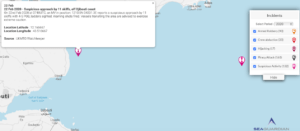 Read more about the article 22 Feb 2020 – Suspicious approach by 11 skiffs, off Djibouti coast