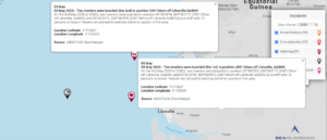 Read more about the article 03 May 2020 – Two trawlers were boarded the 1st at 290°/20nm and the 2nd at 330°/36nm off Libreville GABON