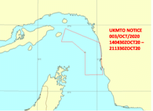 Read more about the article 14 October 2020 – UKMTO NOTICE 003 OCT