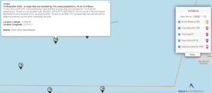 Read more about the article 16 November 2020 – A cargo ship was boarded by 7-8 armed perpetrators, 45 nm S of Brass