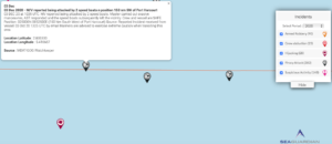 Read more about the article 03 Dec 2020 – M/V reported being attacked by 2 speed boats n position 150 nm SW of Port Harcourt