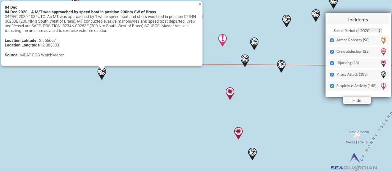 You are currently viewing 04 Dec 2020 – A M/T was approached by speed boat in position 200nm SW of Brass