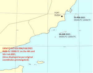 Read more about the article 02 Feb 2021 – UKMTO NOTICE 004/FEB/2021