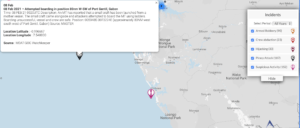 Read more about the article 08 Feb 2021 – Attempted boarding in position 80nm W-SW of Port Gentil, Gabon