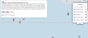 Read more about the article 14 Mar 2021 – A M/T under attack in position 208nm S of Lagos
