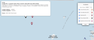 Read more about the article 23 April 2021 -A vessel is under attack in position 143nm NW of port ANA CHAVES