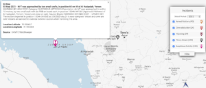 Read more about the article 03 May 2021 – M/T was approached by two small crafts, in position 60 nm W of Al Hudaydah, Yemen