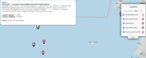 Read more about the article 25 Oct 2021 – A vessel has been boarded 150nm NW of Santo Antonio