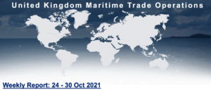 Read more about the article UKMTO – Weekly Report: 24 – 30 Oct 2021