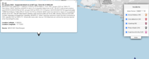 Read more about the article 25 January 2022 – Suspected attack on an M/T app. 72nm SE of ABIDJAN