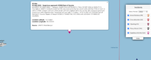 Read more about the article 05 May 2022 – Suspicious approach 335NM East of Socotra