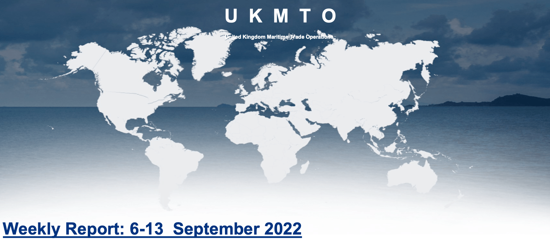 You are currently viewing UKMTO – Weekly Report: 6-13 September 2022