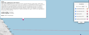Read more about the article 18 Nov 2022 – Sighting 50 nm SW of Muscat