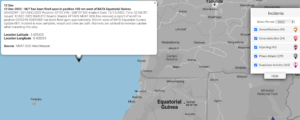 Read more about the article 12 Dec 2022 – M/T has been fired upon in position 103 nm west of BATA Equatorial Guinea